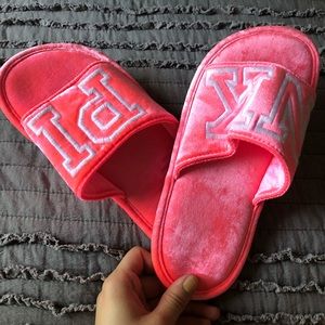 PINK Victoria's Secret Shoes - PINK house slippers! *NWOT* PINK Victoria's Secret Shoes - PINK house slippers! *NWOT*